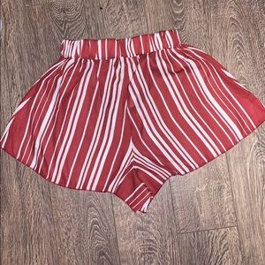 Striped flowy shorts